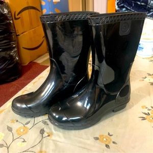UGG SIENNA BLACK WATERPROOF RUBBER BOOT Girls RAIN BOOTS SIZE US 2
